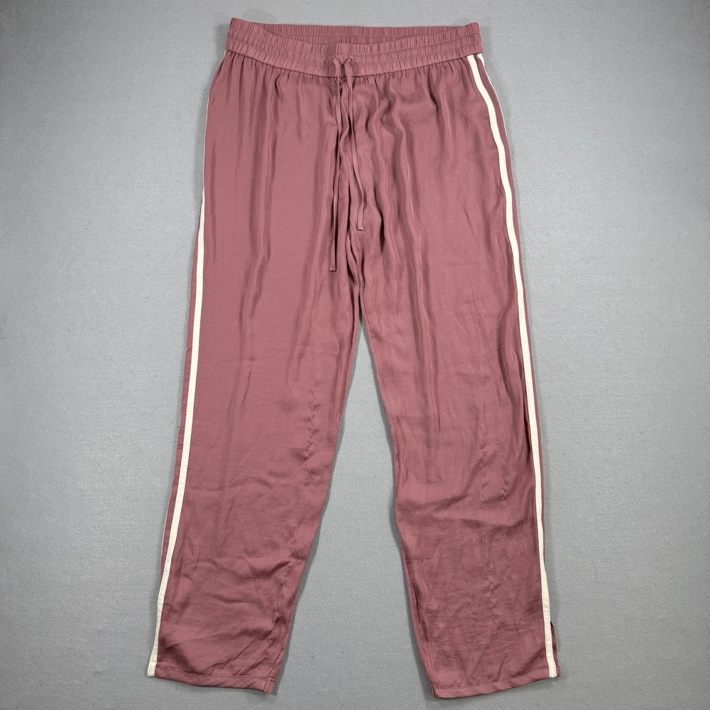 American Eagle Outfitters Pants Womens Large Pink Satin Stripe Lightweight Relax